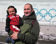 Gavin, 8 months, at the Vancouver Winter Olympics! courtesy of Megan of Conifer, CO