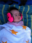 Phoebe sleeps at the Calgary Folk Music Festival! courtesy of Michael