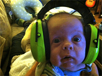 Howard, 2 months, gets ready for his first concert! courtesy of Melissa